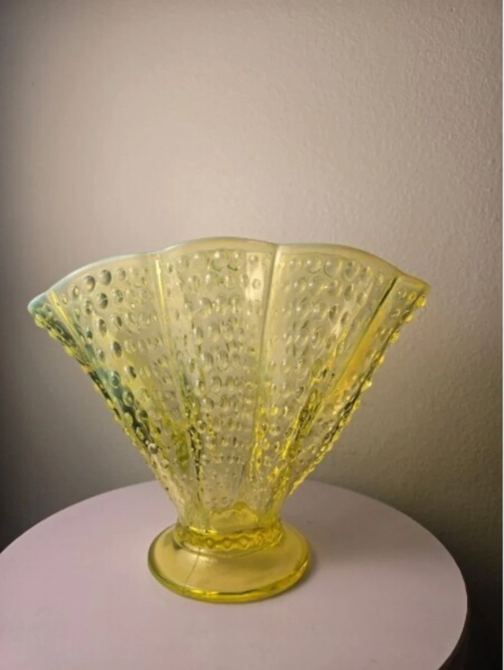 Fenton Topaz Opalescent Hobnail Large 8